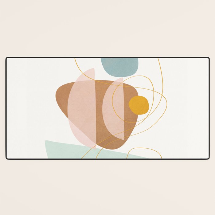Soft Abstract Shapes 13 Desk Mat Gallery Image 3