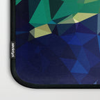 Blue Gold New Poly Wave Geometric Triangles  Laptop Sleeve Gallery Image 3
