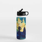 Blue Gold New Poly Wave Geometric Triangles  Water Bottle Gallery Image 1