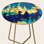 Blue Gold New Poly Wave Geometric Triangles  Side Table Gallery Image 2