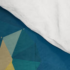 Blue Gold New Poly Wave Geometric Triangles  Comforter Gallery Image 4