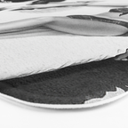 Lady and Chimp Sunbathing, Black and White, Vintage Art Bath Mat Gallery Image 3