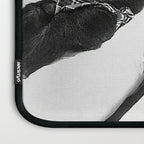 Lady and Chimp Sunbathing, Black and White, Vintage Art Laptop Sleeve Gallery Image 3