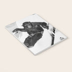 Lady and Chimp Sunbathing, Black and White, Vintage Art Notebook Gallery Image 3