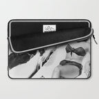 Lady and Chimp Sunbathing, Black and White, Vintage Art Laptop Sleeve Gallery Image 2