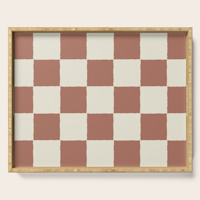 DESERT CHECKER CLAY Serving Tray Gallery Image 1