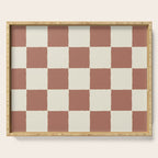 DESERT CHECKER CLAY Serving Tray Gallery Image 1