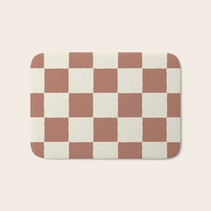 DESERT CHECKER CLAY Bath Mat Gallery Image 1