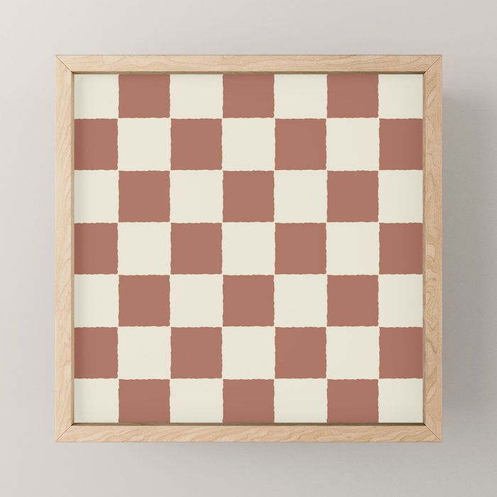 DESERT CHECKER CLAY Mini Art Print Gallery Image 1