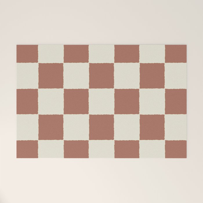 DESERT CHECKER CLAY Welcome Mat Gallery Image 1