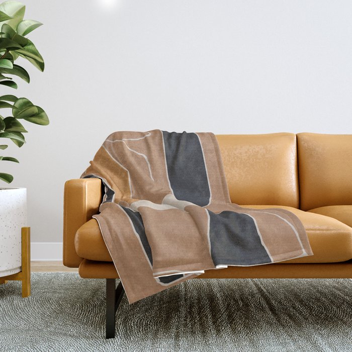 Modern Abstract Minimal Shapes 211 Throw Blanket Gallery Image 1