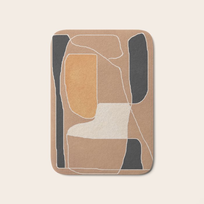 Modern Abstract Minimal Shapes 211 Bath Mat Gallery Image 1