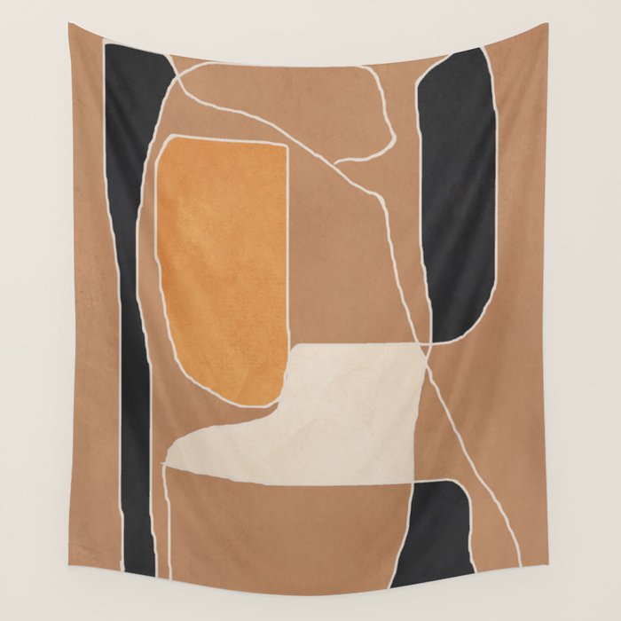Modern Abstract Minimal Shapes 211 Wall Tapestry Gallery Image 4