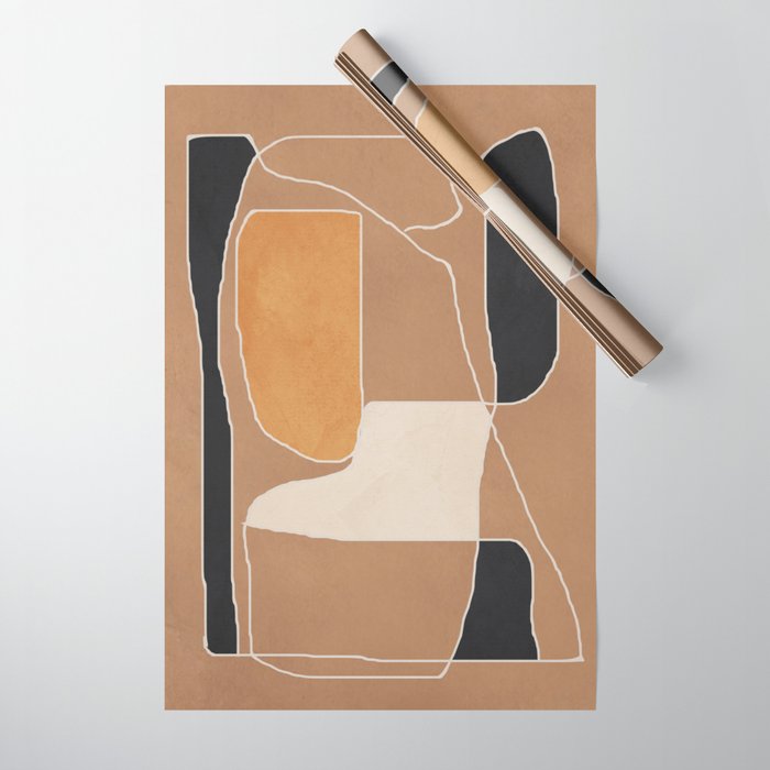 Modern Abstract Minimal Shapes 211 Wrapping Paper Gallery Image 1
