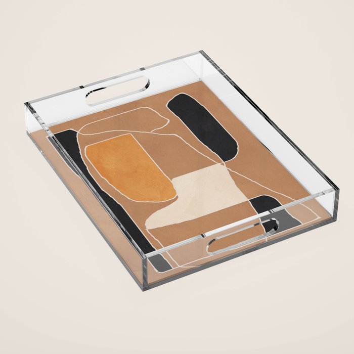Modern Abstract Minimal Shapes 211 Acrylic Tray Gallery Image 1