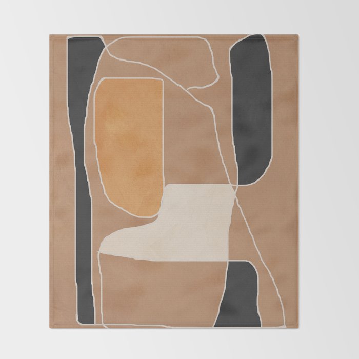 Modern Abstract Minimal Shapes 211 Throw Blanket Gallery Image 2