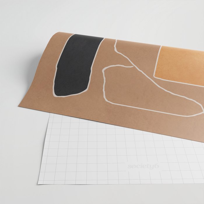 Modern Abstract Minimal Shapes 211 Wrapping Paper Gallery Image 2