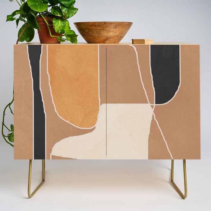 Modern Abstract Minimal Shapes 211 Credenza Gallery Image 1