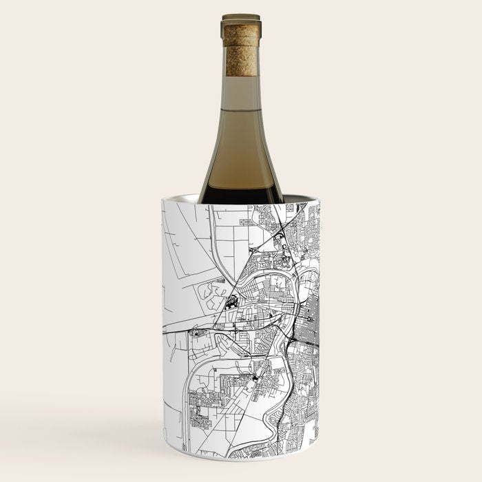 Sacramento White Map Wine Chiller Gallery Image 2