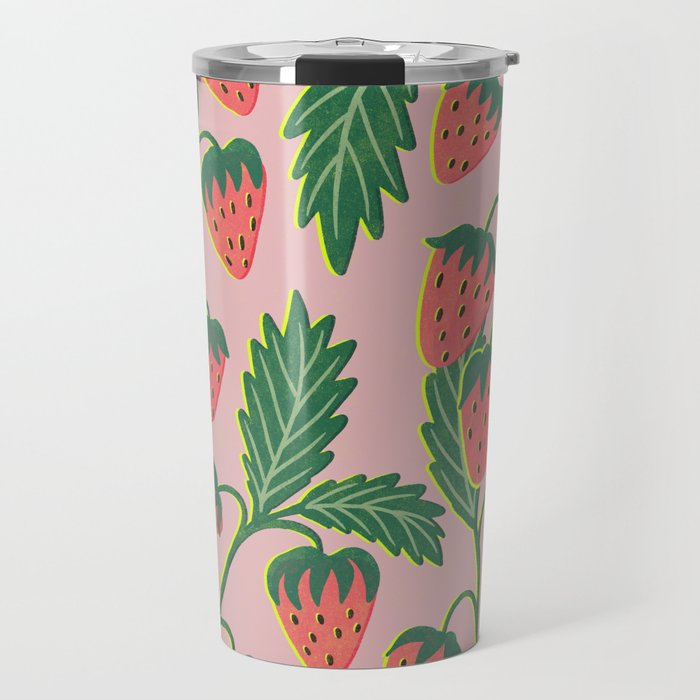 Strawberry plants Travel Mug Gallery Image 1