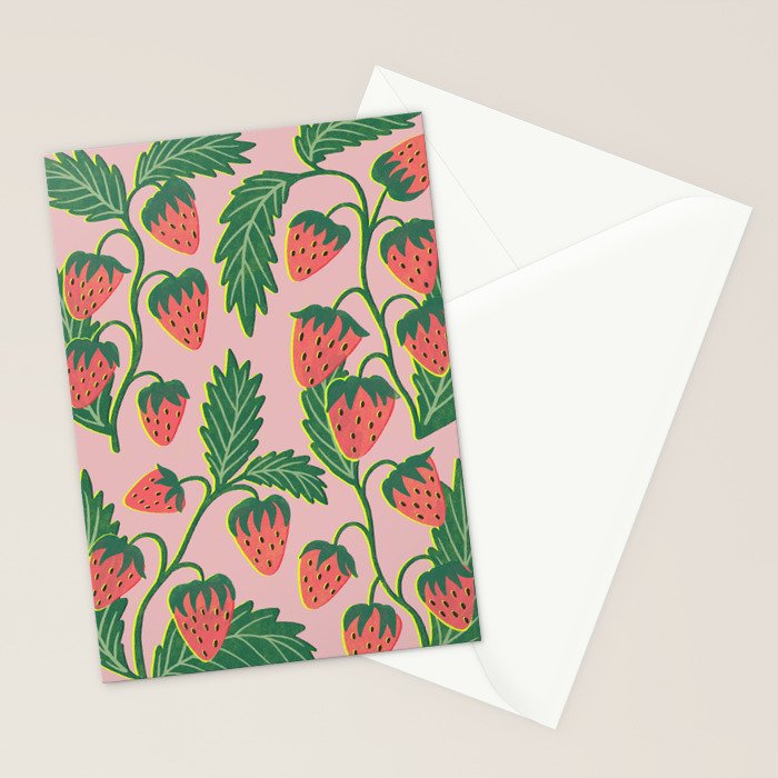 Strawberry plants Stationery Card Gallery Image 2