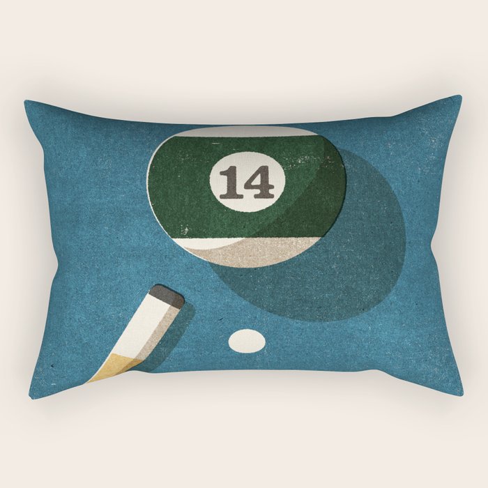 BILLIARDS / Ball 14 Rectangular Pillow Gallery Image 2