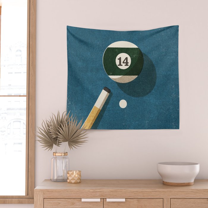 BILLIARDS / Ball 14 Wall Tapestry Gallery Image 2