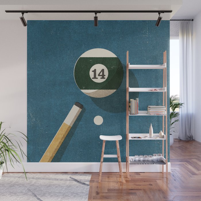 BILLIARDS / Ball 14 Wall Mural Gallery Image 1