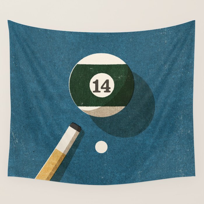 BILLIARDS / Ball 14 Wall Tapestry Gallery Image 1
