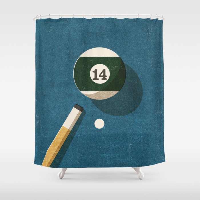 BILLIARDS / Ball 14 Shower Curtain Gallery Image 1