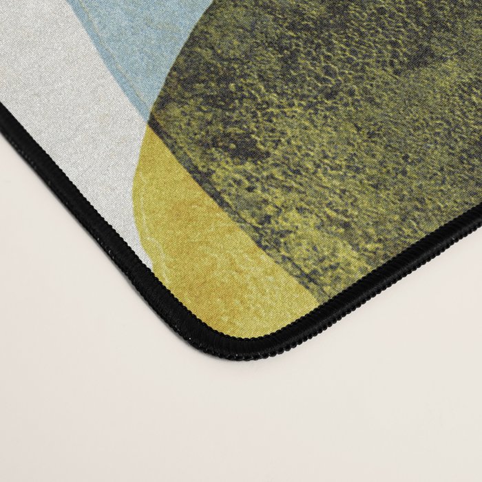 Linocut Hearts / Blue & Yellow Desk Mat Gallery Image 4