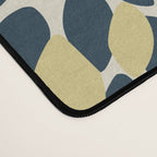 Floral Prints, Abstract Art, Navy Blue and Mustard Yellow, Desk Mat Gallery Image 4
