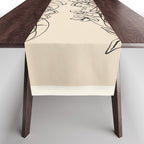 Minimal Floral Jellyfishes 1 Table Runner Gallery Image 1