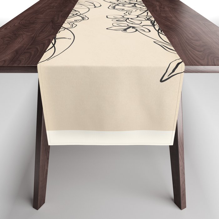 Minimal Floral Jellyfishes 1 Table Runner Gallery Image 1