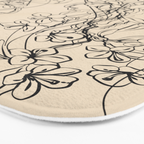 Minimal Floral Jellyfishes 1 Bath Mat Gallery Image 3