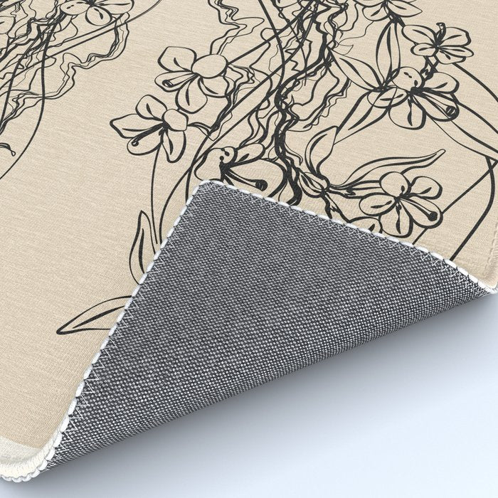 Minimal Floral Jellyfishes 1 Rug Gallery Image 4