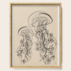 Minimal Floral Jellyfishes 1 Serving Tray Gallery Image 1