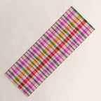 Wobbly Colorful Gingham Pattern Yoga Mat Gallery Image 1
