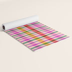 Wobbly Colorful Gingham Pattern Yoga Mat Gallery Image 2