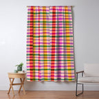 Wobbly Colorful Gingham Pattern Window Curtain Gallery Image 5