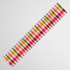 Wobbly Colorful Gingham Pattern Table Runner Gallery Image 3