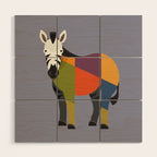 Zebra Wood Wall Art Gallery Image 1