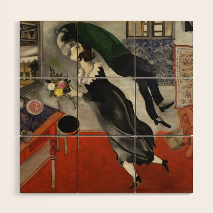 Marc Chagall, The Birthday 1915 Artwork, Posters Tshirts Prints Bags Men Women Kids Wood Wall Art Gallery Image 1