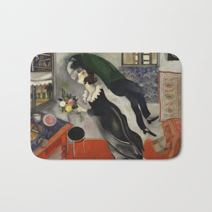 Marc Chagall, The Birthday 1915 Artwork, Posters Tshirts Prints Bags Men Women Kids Bath Mat Gallery Image 1