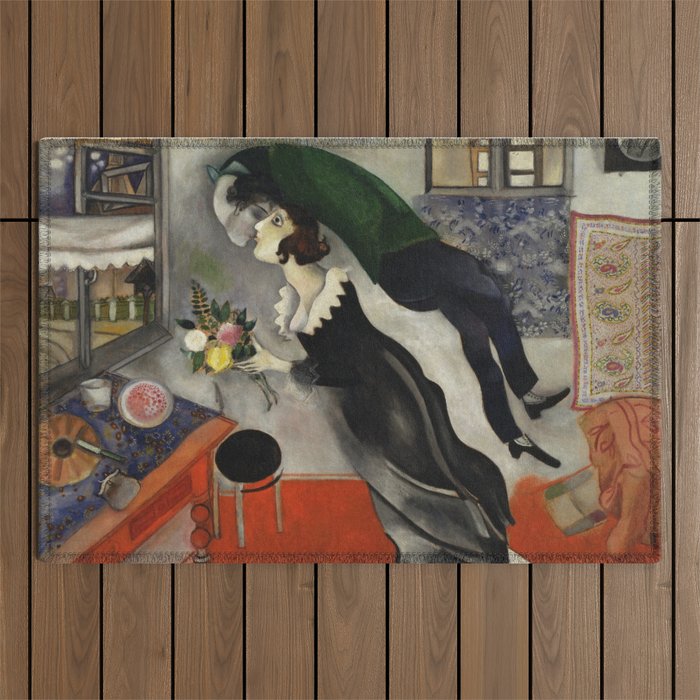 Marc Chagall, The Birthday 1915 Artwork, Posters Tshirts Prints Bags Men Women Kids Outdoor Rug Gallery Image 1