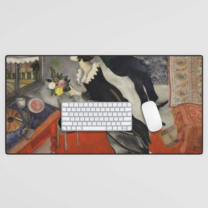 Marc Chagall, The Birthday 1915 Artwork, Posters Tshirts Prints Bags Men Women Kids Desk Mat Gallery Image 1