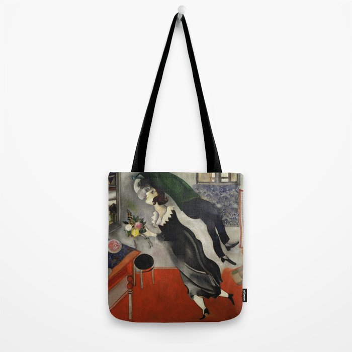 Marc Chagall, The Birthday 1915 Artwork, Posters Tshirts Prints Bags Men Women Kids Tote Bag Gallery Image 2