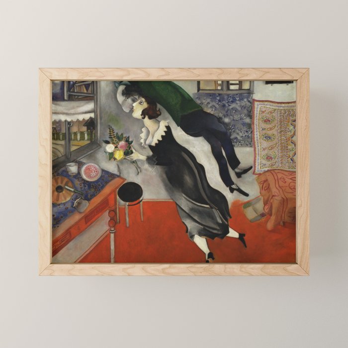 Marc Chagall, The Birthday 1915 Artwork, Posters Tshirts Prints Bags Men Women Kids Mini Art Print Gallery Image 1