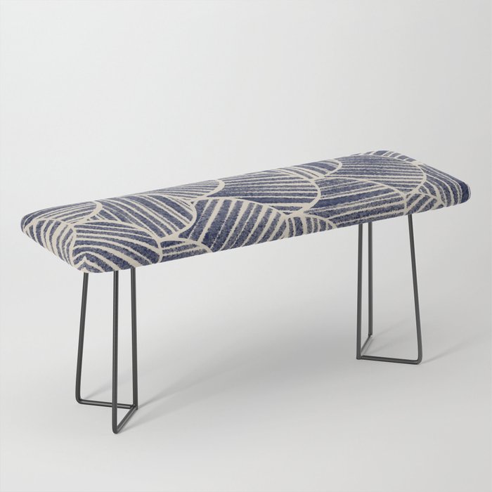 Navy Blue Striped Pattern #2 Bench Gallery Image 1