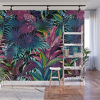 Tropical Garden XV - Night Wall Mural Gallery Image 1